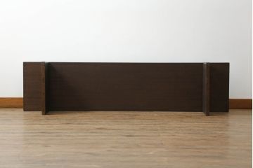昭和中期の裁ち板をリペア&カスタム!濃い茶色で着色仕上げ。(ローテーブル、作業台、飾り台、陳列台)