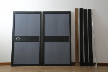 明治期の板戸をリペア&カスタム!丸戸車からV字戸車に交換。戸枠を新規製作。(帯戸、引き戸、建具)