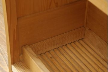 置き水屋の見た目を変えずに綺麗にリペア!水受けにステンレス製のバットを設置。(置水屋、茶水屋、戸棚、茶棚、収納棚、網代引戸)