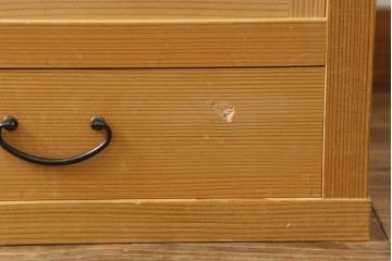置き水屋の見た目を変えずに綺麗にリペア!水受けにステンレス製のバットを設置。(置水屋、茶水屋、戸棚、茶棚、収納棚、網代引戸)