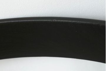 ハンス・オルセン(HANS OLSEN)デザインのダイニングテーブルとチェア4脚セットをリペア&カスタム!チェアの座面を張替え、木部をマットブラックでペイント仕上げ。(エクステンションテーブル、拡張式テーブル、4人掛け、ダイニングチェア、椅子、イス、いす、スタッキング、ヴィンテージ、北欧)