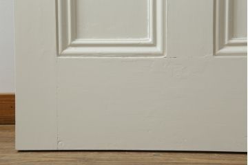 ペイントドアをリペア&カスタム!設置場所に合わせて仕様を変更し、戸枠を新たに製作。表面は茶色・裏面は白でペイント仕上げ。エッチングガラス、彫刻ガラス、切子ガラス、英国、玄関ドア、玄関扉、建具)