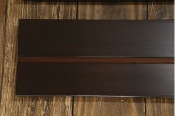 ペイントドアをリペア&カスタム!設置場所に合わせて仕様を変更し、戸枠を新たに製作。表面は茶色・裏面は白でペイント仕上げ。エッチングガラス、彫刻ガラス、切子ガラス、英国、玄関ドア、玄関扉、建具)