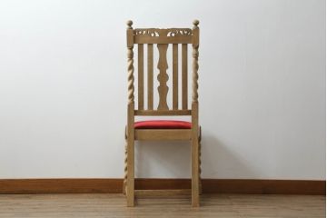 ツイストレッグのダイニングチェアをリペア&カスタム!脚をカットし、全体をクリアワックスで仕上げ。(サロンチェア、椅子)