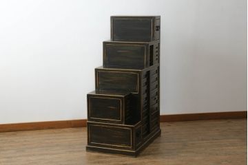 階段箪笥をリペア&カスタム!内部に新たな棚板と棚受けを製作。(収納棚、戸棚、和タンス、整理箪笥)