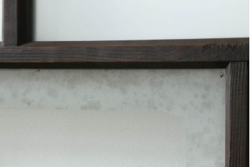 昭和初期のガラス窓の見た目を変えずに綺麗にリペア!元の色味を活かした着色仕上げ。(引き戸、ガラス戸、建具)