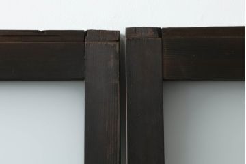 昭和初期のガラス窓の見た目を変えずに綺麗にリペア!元の色味を活かした着色仕上げ。(引き戸、ガラス戸、建具)