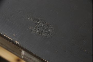 カウンターテーブルの見た目を変えずに綺麗にリペア!金具も現状の物を使用。元のペイントを活かして仕上げ。(作業台、デスク、在宅ワーク、在宅用レジ台、収納棚、店舗什器、オルタネイティブ品、改造品、引き出し)