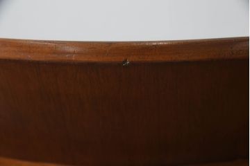 ダイニングチェアをリペア&カスタム!座面の生地を張替え、背もたれは木製に変更。1トーン落ち着いた色味に着色仕上げ。(椅子、イス、イギリス、英国)