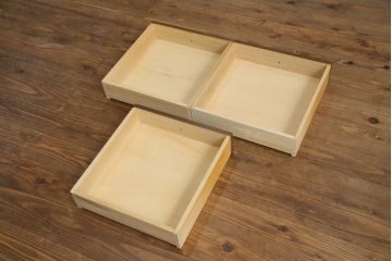 食器棚をリペア&カスタム!上段左右の棚に新たに棚板を製作し、現状の色味をベースに着色仕上げ。(収納棚、戸棚、飾り棚、カップボード、キャビネット)