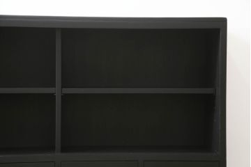 収納棚をリペア&カスタム!新たに可動式の棚板を製作。マットブラックでペイント仕上げ。(戸棚、サイドボード、サイドキャビネット、引き出し)