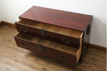 米沢箪笥をリペア&カスタム!台輪を取り外し、木製脚を取り付け。(和箪笥、収納箪笥、時代箪笥、引き出し、ローチェスト)
