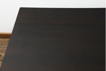 松本民芸家具のダイニングテーブルをリペア&カスタム!1トーン落ち着いた色味に着色し、クリア塗装仕上げに。(作業台、ビンテージ、ヴィンテージ、2人掛け、食卓)