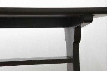 松本民芸家具のダイニングテーブルをリペア&カスタム!1トーン落ち着いた色味に着色し、クリア塗装仕上げに。(作業台、ビンテージ、ヴィンテージ、2人掛け、食卓)
