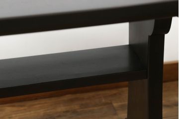 松本民芸家具のダイニングテーブルをリペア&カスタム!1トーン落ち着いた色味に着色し、クリア塗装仕上げに。(作業台、ビンテージ、ヴィンテージ、2人掛け、食卓)