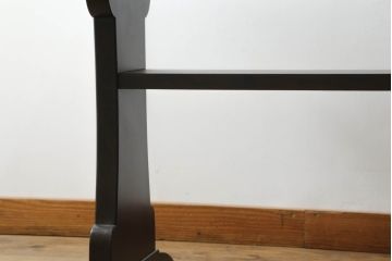 松本民芸家具のダイニングテーブルをリペア&カスタム!1トーン落ち着いた色味に着色し、クリア塗装仕上げに。(作業台、ビンテージ、ヴィンテージ、2人掛け、食卓)