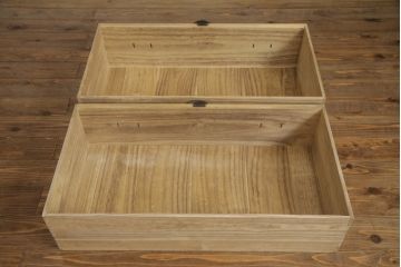 庄内箪笥のローボードの見た目を変えずに綺麗にリペア!クリアワックスで木地色仕上げ。(総桐箪笥、総桐たんす、収納タンス、時代箪笥、引き出し、テレビ台、テレビボード、ローチェスト)