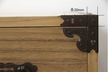 庄内箪笥のローボードの見た目を変えずに綺麗にリペア!クリアワックスで木地色仕上げ。(総桐箪笥、総桐たんす、収納タンス、時代箪笥、引き出し、テレビ台、テレビボード、ローチェスト)