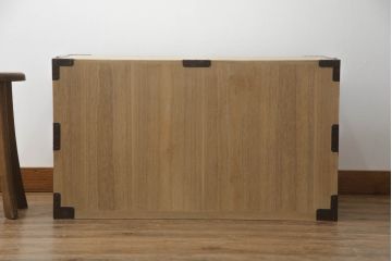 庄内箪笥のローボードの見た目を変えずに綺麗にリペア!クリアワックスで木地色仕上げ。(総桐箪笥、総桐たんす、収納タンス、時代箪笥、引き出し、テレビ台、テレビボード、ローチェスト)