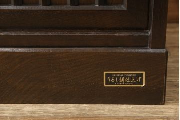 食器棚をリペア&カスタム!高品質リペアを施し、戸棚の建具をクリアガラスに変更。(水屋箪笥、キャビネット、収納棚、戸棚)
