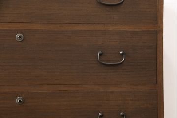 総桐箪笥をリペア&カスタム!高品質リペアを施し、濃い茶系で着色仕上げ。(桐たんす、総桐たんす、時代箪笥、衣装タンス、チェスト、引き出し、和箪笥)