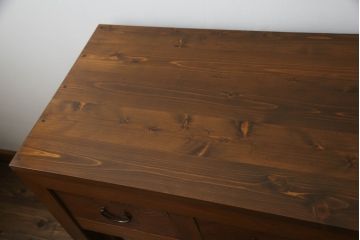 水屋箪笥をリペア&カスタム!高品質リペアを施し、高さをリサイズ。棚板と可動式トレーを製作。(食器棚、戸棚、収納棚、サイドボード、引き出し)
