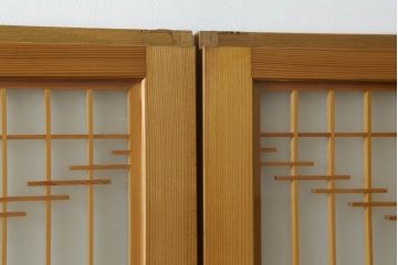 組子入りガラス帯戸をリペア&カスタム!設置場所に合わせて高さをリサイズ。(帯戸、引き戸、ガラス戸、建具)