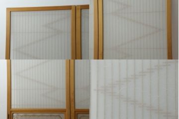 組子入りガラス帯戸をリペア&カスタム!設置場所に合わせて高さをリサイズ。(帯戸、引き戸、ガラス戸、建具)