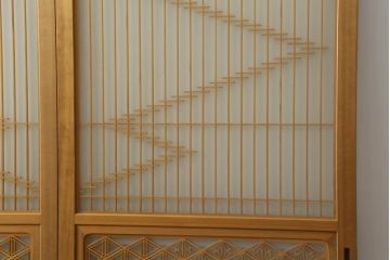 組子入りガラス帯戸をリペア&カスタム!設置場所に合わせて高さをリサイズ。(帯戸、引き戸、ガラス戸、建具)