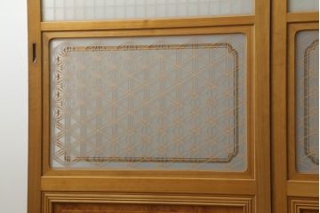 組子入りガラス帯戸をリペア&カスタム!設置場所に合わせて高さをリサイズ。(帯戸、引き戸、ガラス戸、建具)