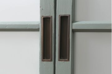 ガラス戸をリペア&カスタム!上部のガラスをアンティークゆらゆらガラスに交換。(引き戸、建具)
