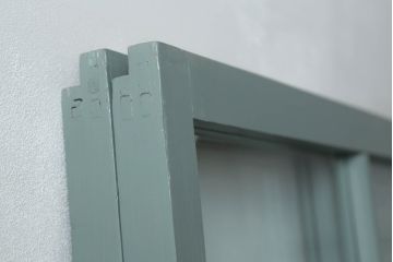 ガラス戸をリペア&カスタム!上部のガラスをアンティークゆらゆらガラスに交換。(引き戸、建具)