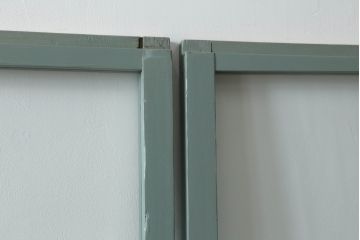 ガラス戸をリペア&カスタム!上部のガラスをアンティークゆらゆらガラスに交換。(引き戸、建具)