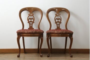 バルーンバックチェアをリペア&カスタム!高品質リペアを施し、座面は生地の張替え。(ダイニングチェア、椅子、イス)