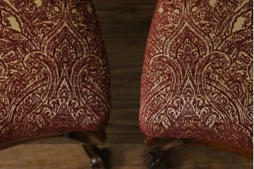 バルーンバックチェアをリペア&カスタム!高品質リペアを施し、座面は生地の張替え。(ダイニングチェア、椅子、イス)
