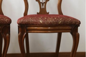 バルーンバックチェアをリペア&カスタム!高品質リペアを施し、座面は生地の張替え。(ダイニングチェア、椅子、イス)