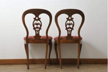 バルーンバックチェアをリペア&カスタム!高品質リペアを施し、座面は生地の張替え。(ダイニングチェア、椅子、イス)