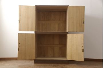 布団箪笥をリペア&カスタム!高品質リペアを施し、奥行きを狭くリサイズ。底板を補強し、オーク系で着色仕上げ。(収納箪笥、桐箪笥、和箪笥、桐たんす)