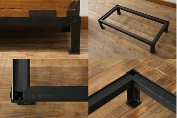 昭和初期の会津衣装箪笥をリペア&カスタム!上下分けて使用できるよう、内側から天板補強。鉄脚を取り付け、クリアワックスで仕上げ。(ローボード、ローチェスト、和たんす、時代箪笥、収納箪笥、衣装箪笥、引き出し、テレビ台)