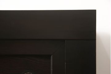 水屋箪笥サイドボードをリペア&カスタム!高さと奥行きをリサイズし、正面の出ている耳はカット。本体は現状をベースに着色。(キャビネット、収納棚、戸棚、食器棚)
